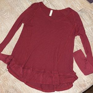 Altar’d State Maroon thermal Long Sleeve Top